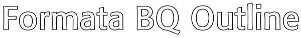 Formata BQ Outline Font