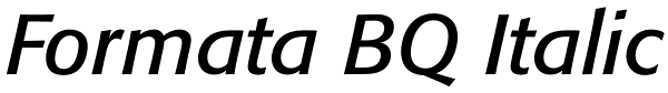 Formata BQ Italic Font