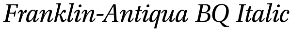 Franklin-Antiqua BQ Italic Font