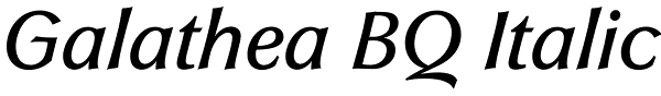 Galathea BQ Italic Font