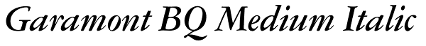 Garamont BQ Medium Italic Font