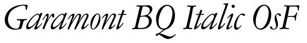 Garamont BQ Italic OsF Font