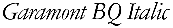 Garamont BQ Italic Font