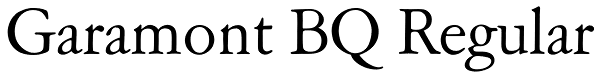 Garamont BQ Regular Font