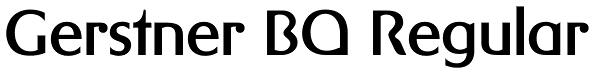 Gerstner BQ Regular Font