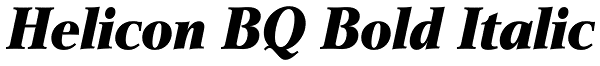 Helicon BQ Bold Italic Font