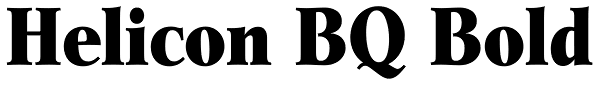 Helicon BQ Bold Font