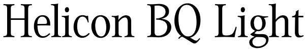 Helicon BQ Light Font