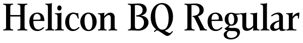Helicon BQ Regular Font