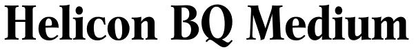 Helicon BQ Medium Font