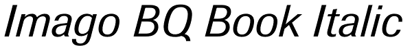 Imago BQ Book Italic Font