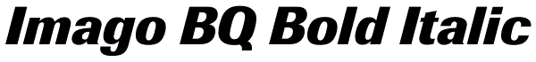 Imago BQ Bold Italic Font