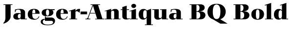 Jaeger-Antiqua BQ Bold Font