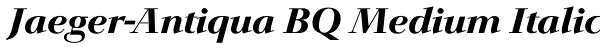 Jaeger-Antiqua BQ Medium Italic Font