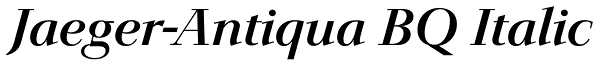 Jaeger-Antiqua BQ Italic Font