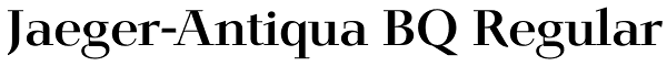 Jaeger-Antiqua BQ Regular Font