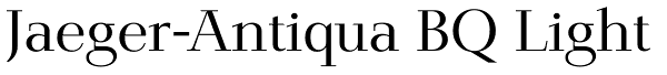 Jaeger-Antiqua BQ Light Font