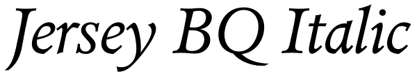 Jersey BQ Italic Font