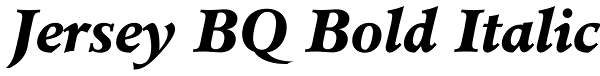 Jersey BQ Bold Italic Font