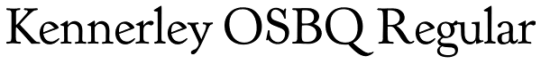 Kennerley OSBQ Regular Font