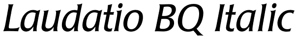 Laudatio BQ Italic Font