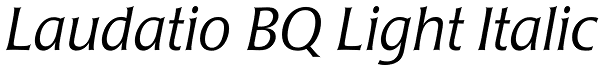 Laudatio BQ Light Italic Font