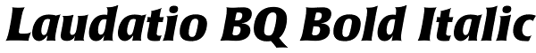 Laudatio BQ Bold Italic Font