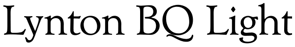 Lynton BQ Light Font