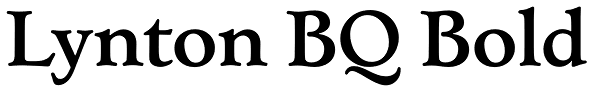 Lynton BQ Bold Font