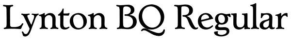 Lynton BQ Regular Font