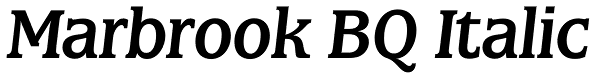 Marbrook BQ Italic Font