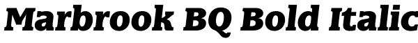 Marbrook BQ Bold Italic Font