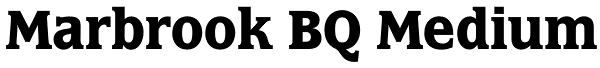 Marbrook BQ Medium Font