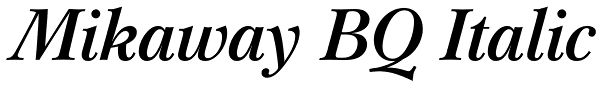 Mikaway BQ Italic Font