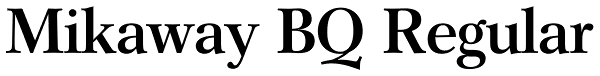 Mikaway BQ Regular Font