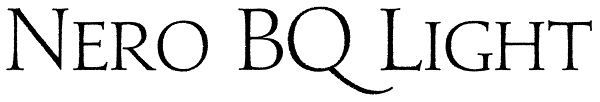 Nero BQ Light Font