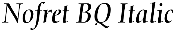 Nofret BQ Italic Font