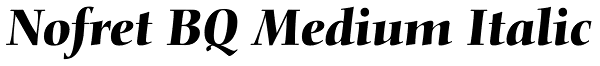 Nofret BQ Medium Italic Font