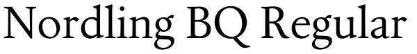 Nordling BQ Regular Font