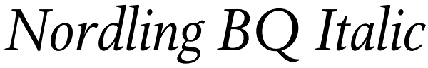 Nordling BQ Italic Font