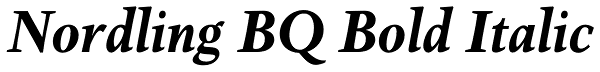 Nordling BQ Bold Italic Font