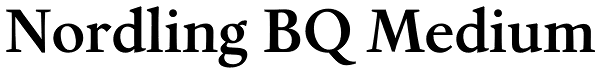 Nordling BQ Medium Font