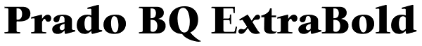 Prado BQ ExtraBold Font