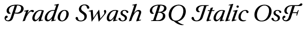 Prado Swash BQ Italic OsF Font