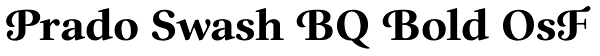 Prado Swash BQ Bold OsF Font