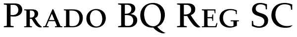 Prado BQ Reg SC Font