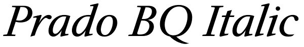 Prado BQ Italic Font