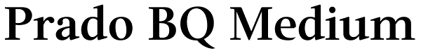 Prado BQ Medium Font