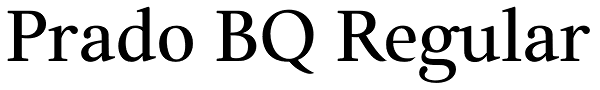 Prado BQ Regular Font