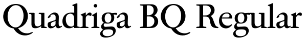 Quadriga BQ Regular Font